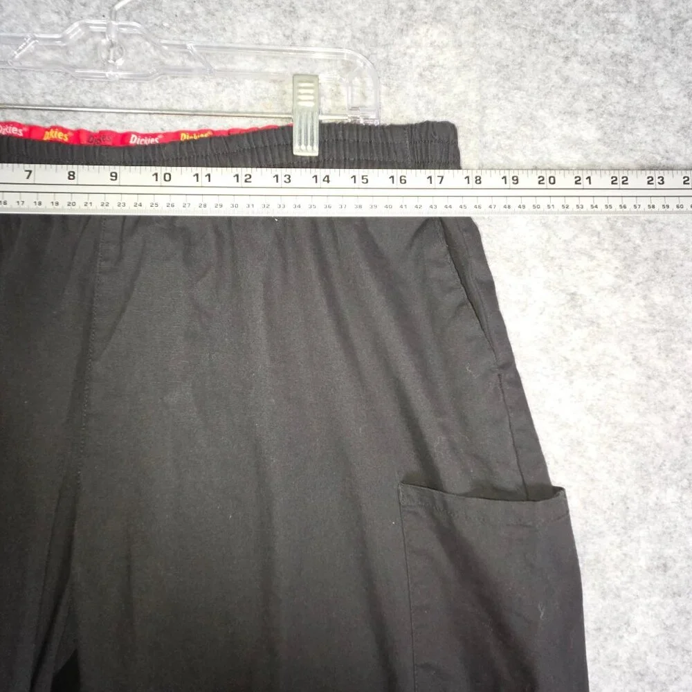 Dickies Women's Work Scrub Pants Cargo Pockets Elastic Wasitband Black Size XL - Picture 3 of 9